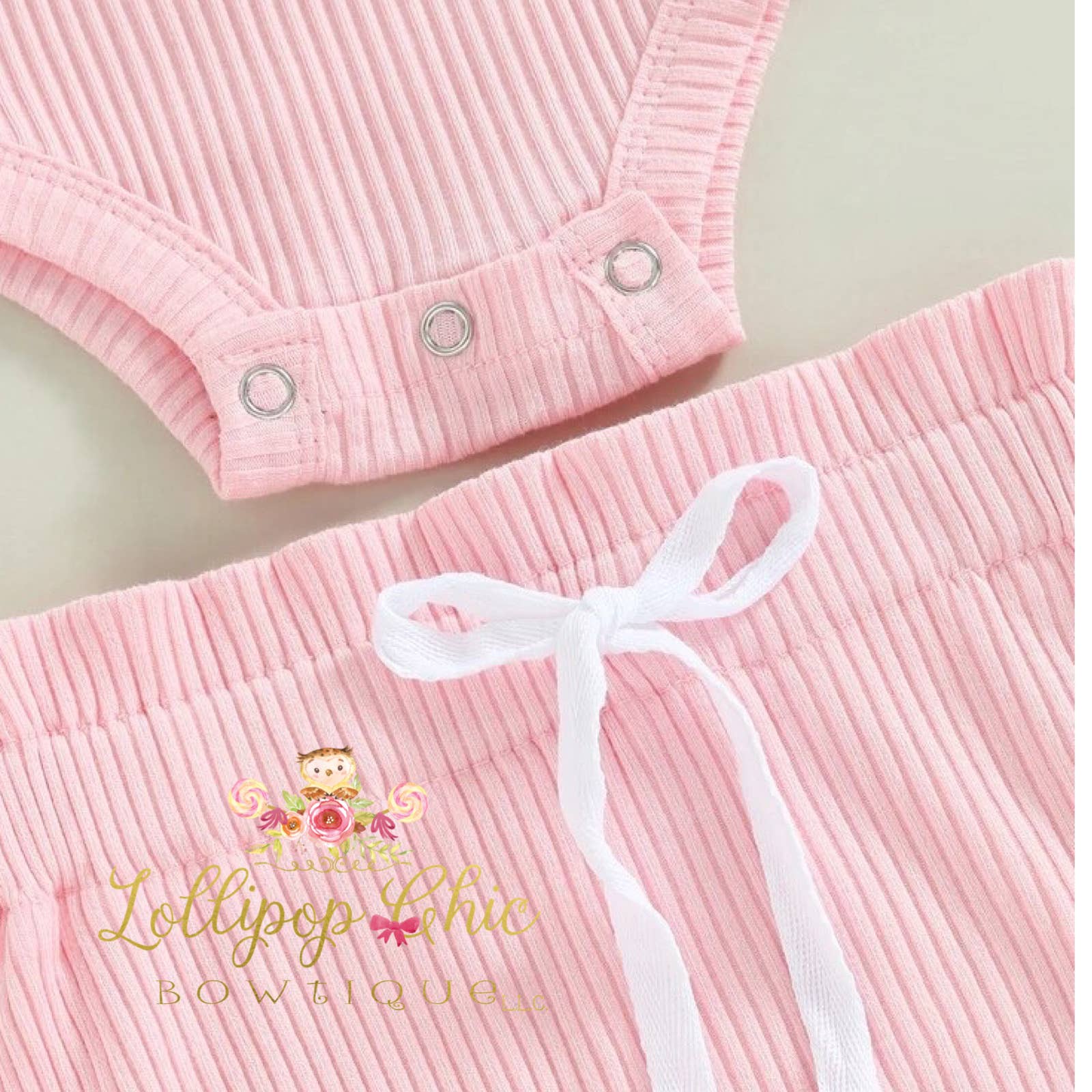 Newborn Ribbed Ruffle Set
