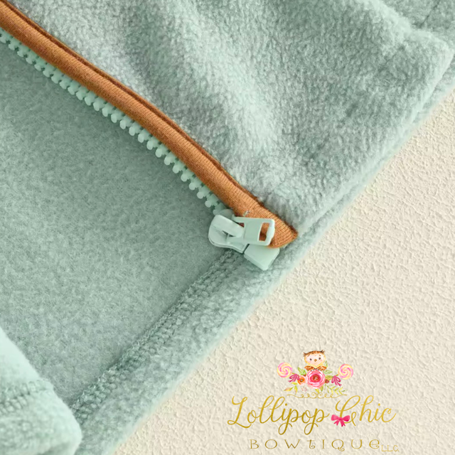 Baby and Toddler Fleece Zippered Vest Duck Embroidery