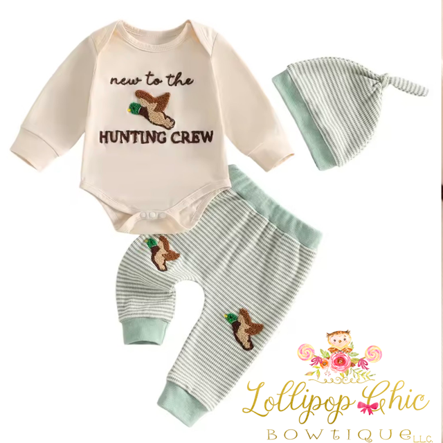 Baby Boy Duck Hunt Three Piece Set