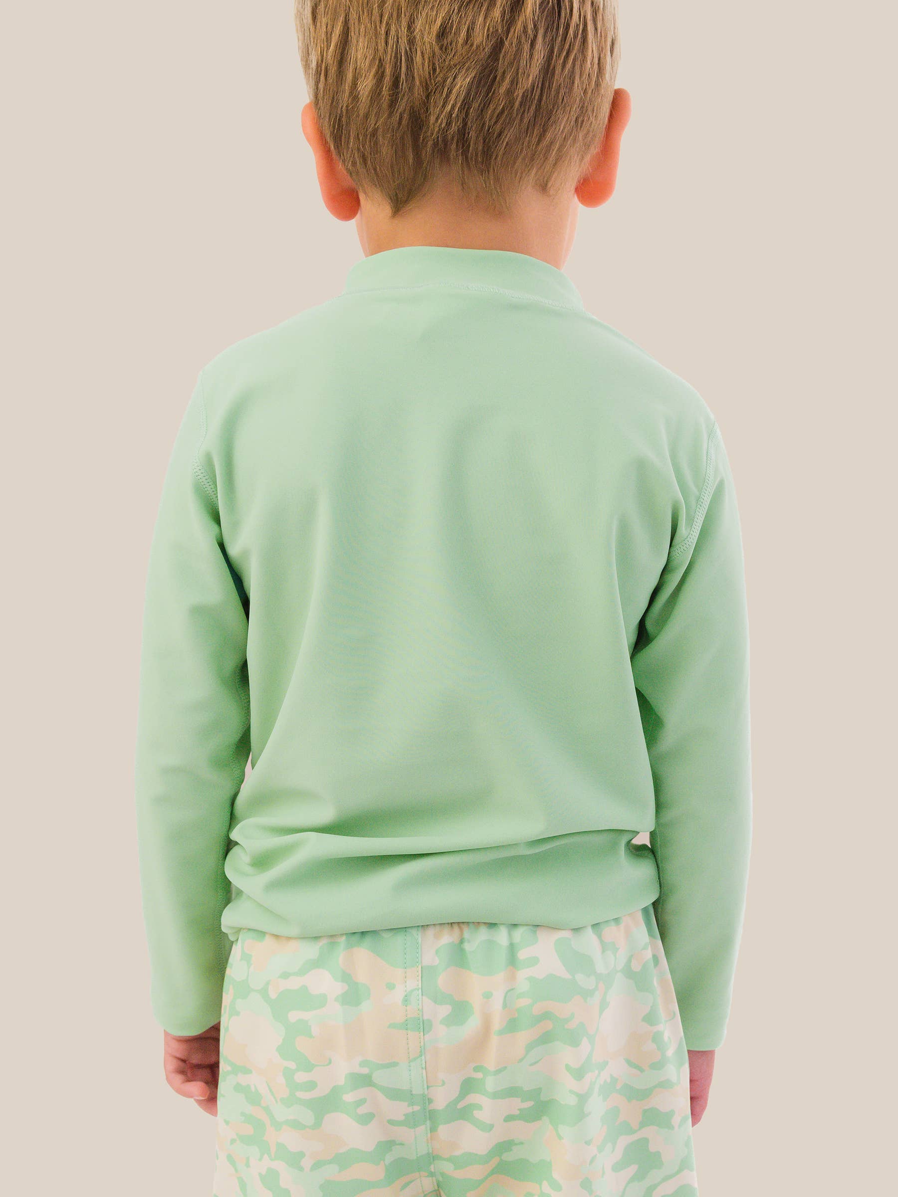 Boys Sage Long Sleeve Zipper Rash Guard