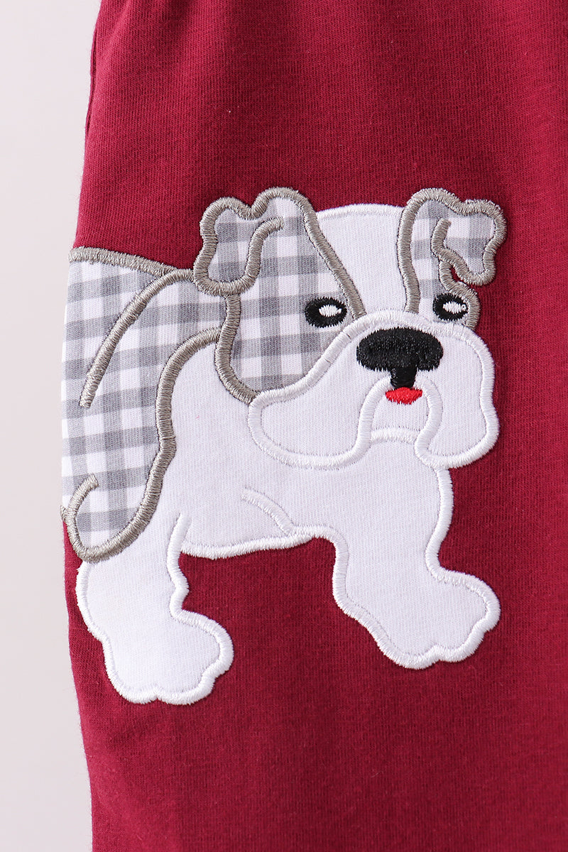 Premium Maroon Georgia bulldog applique jonjon