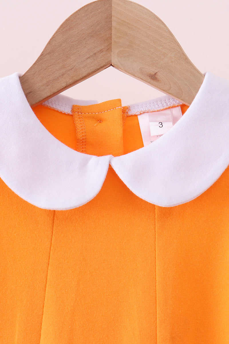 Premium Orange Tennessee puppy applique dress