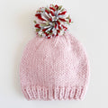 Merry Hat Pink Baby Kid Girl Knit Beanie Christmas Holiday
