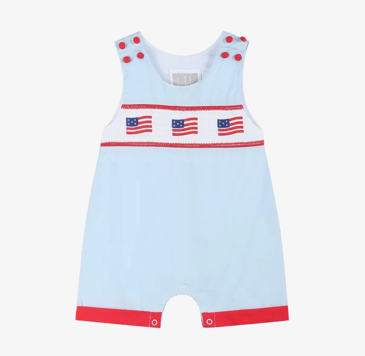 Stars & Stripes Smocked Romper