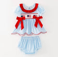 Little Firecracker Smocked Blouse and Bloomers
