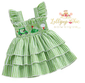Baby and Toddler Ruffle Plaid Golf Dress Embroidered