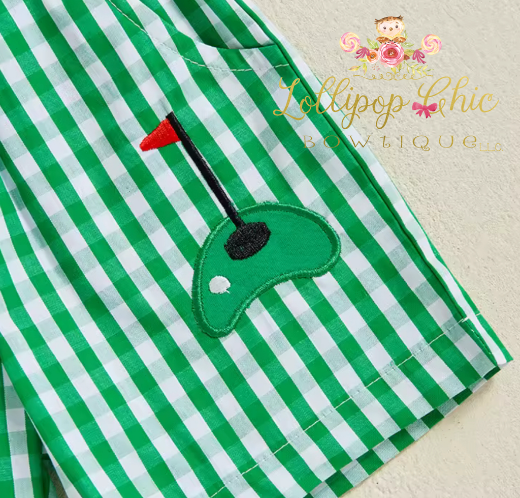 Baby and Toddler Boy Embroidered Preppy Golf Shorts Set