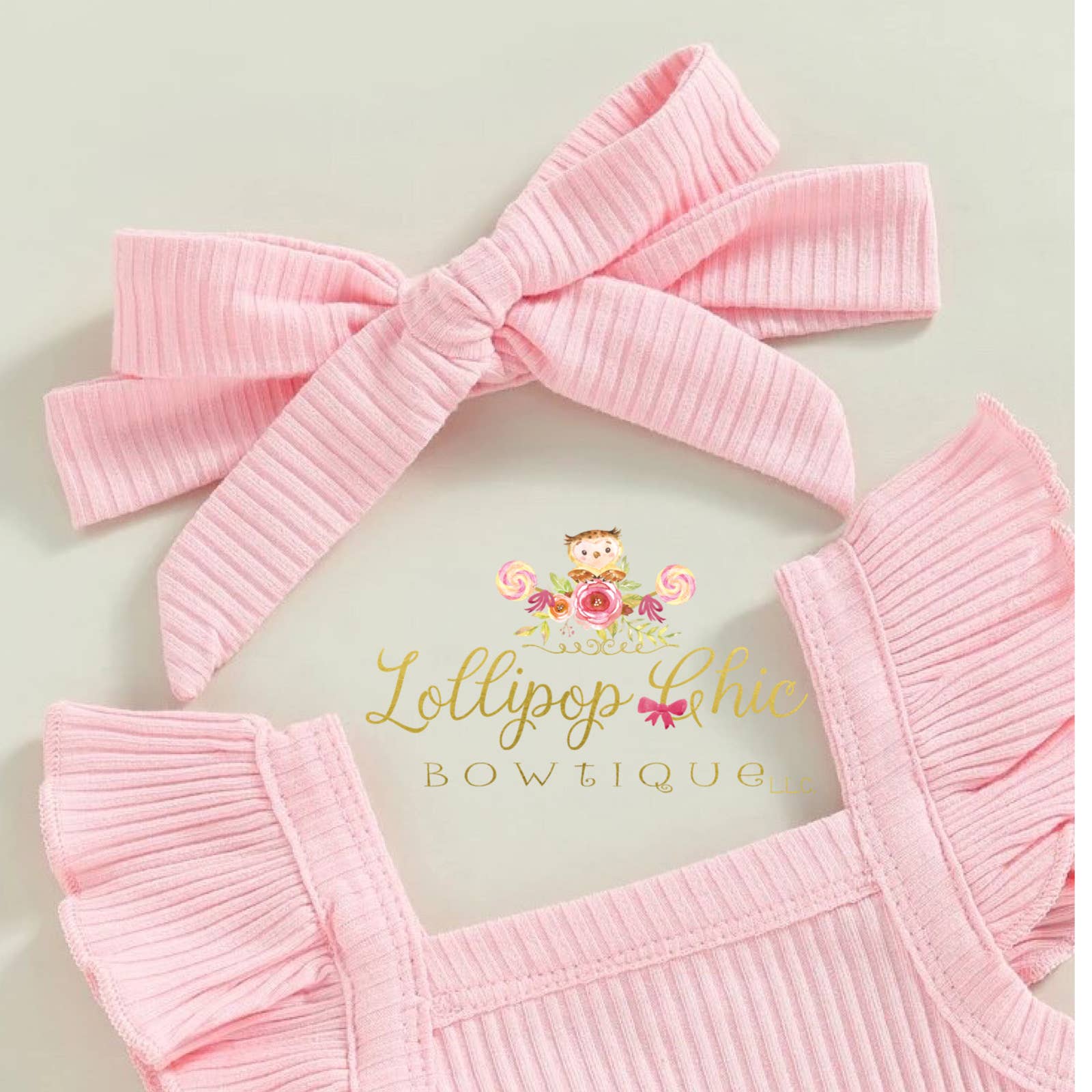 Newborn Ribbed Ruffle Set