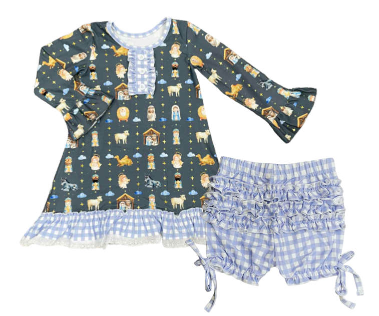 Christmas 2025 Pajamas - Gown With Bloomers - Manger