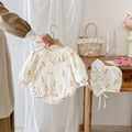 Muslin Baby Romper with Ruffle Collar