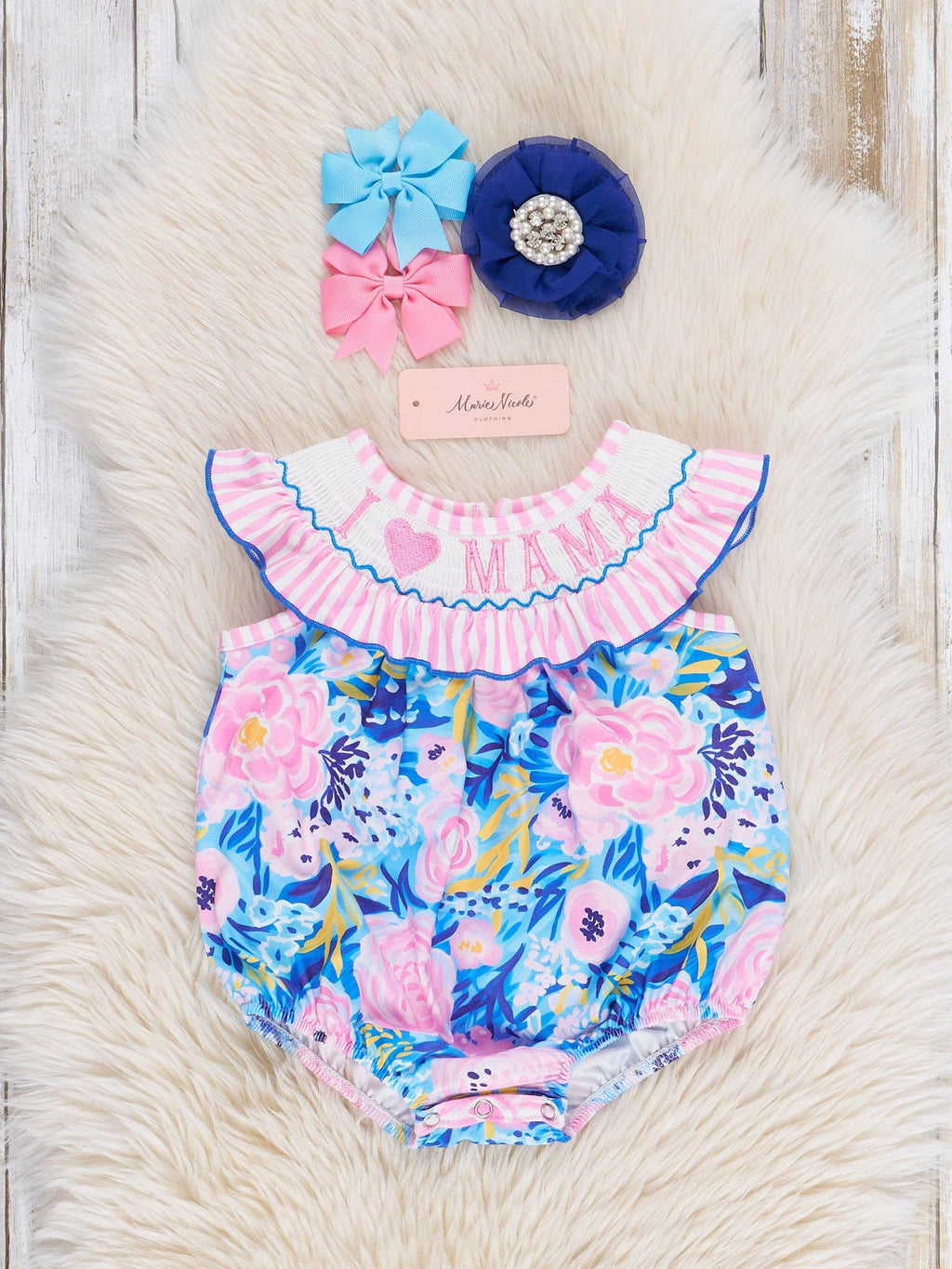 Mama Love Garden Smocked Bubble